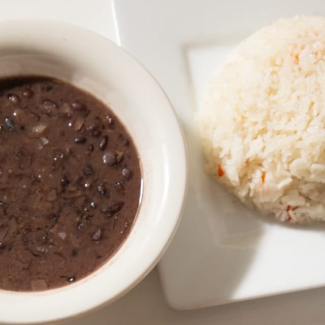 Rice and Black Beans.