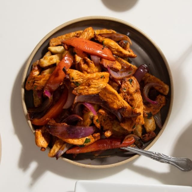 Peruvian Chicken Saltado.